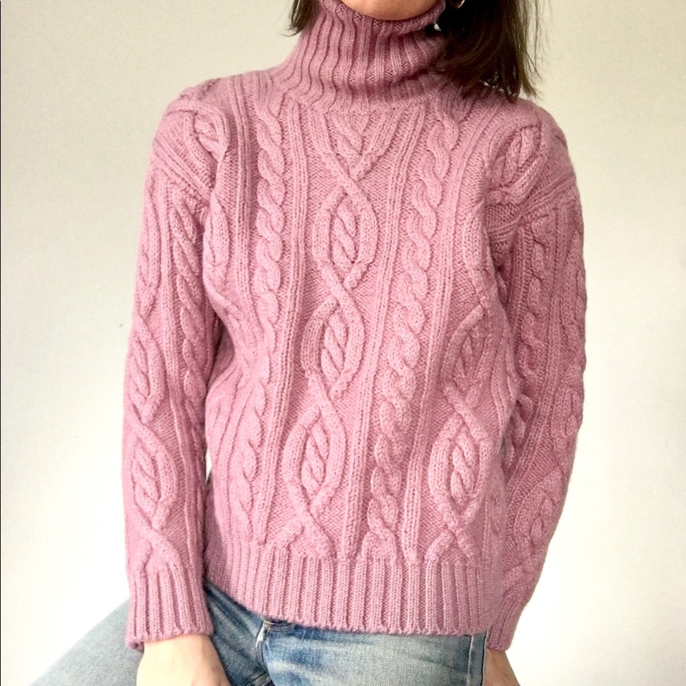 100% wool chunky turtleneck sweater - Picture 11 of 15